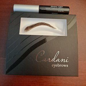 Cardani Stick on Eyebrows- Real Human Hair (Brownish Black) & 1 Cardani Adhesive
